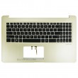کیبرد لپ تاپ ایسوس VivoBook X580 مشکی-بژ با قاب C اینترکوچک-بابک لایت-بدون فریم با کلید پاور