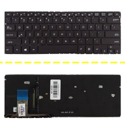 کیبرد لپ تاپ ایسوس ZenBook UX330 مشکی-اینترکوچک-بابک لایت-بدون فریم با کلید پاور