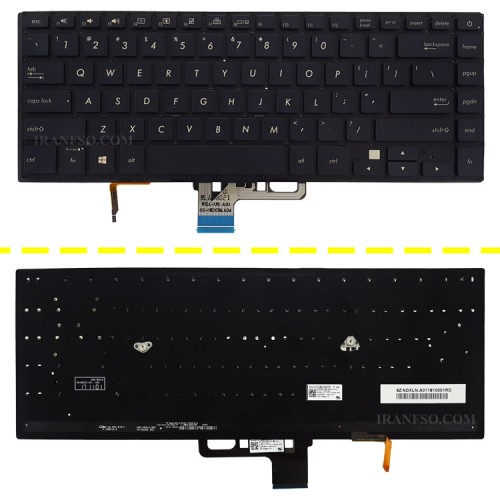 کیبرد لپ تاپ ایسوس ZenBook Pro UX550 مشکی-اینترکوچک-بابک لایت و کلید پاور