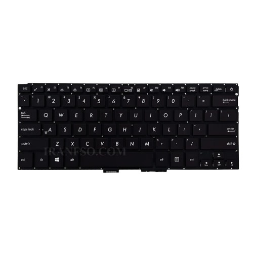 کیبرد لپ تاپ ایسوس ZenBook UX310-UX410 مشکی-اینترکوچک-بدون فریم با کلید پاور