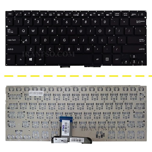 کیبرد لپ تاپ ایسوس ZenBook UX310-UX410 مشکی-اینترکوچک-بدون فریم با کلید پاور