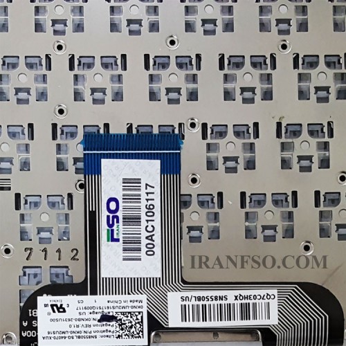 کیبرد لپ تاپ ایسوس ZenBook UX310-UX410 مشکی-اینترکوچک-بدون فریم با کلید پاور