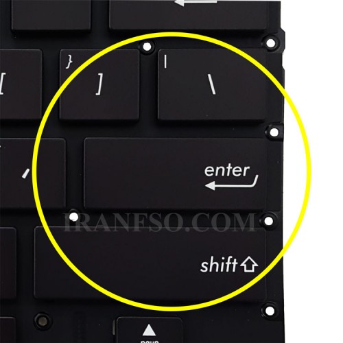 کیبرد لپ تاپ ایسوس ZenBook UX310-UX410 مشکی-اینترکوچک-بدون فریم با کلید پاور