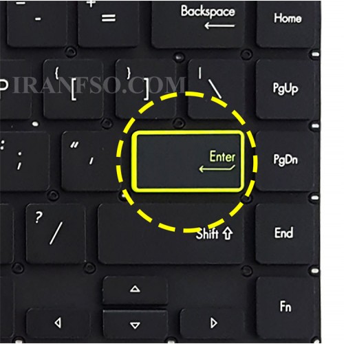 کیبرد لپ تاپ ایسوس VivoBook S433 مشکی-اینترکوچک-بابک لایت-بدون فریم با کلید پاور