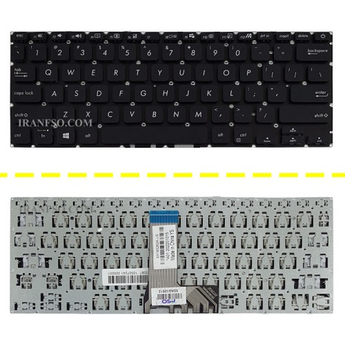 کیبرد لپ تاپ ایسوس VivoBook R423 مشکی-اینترکوچک-بدون فریم با کلید پاور