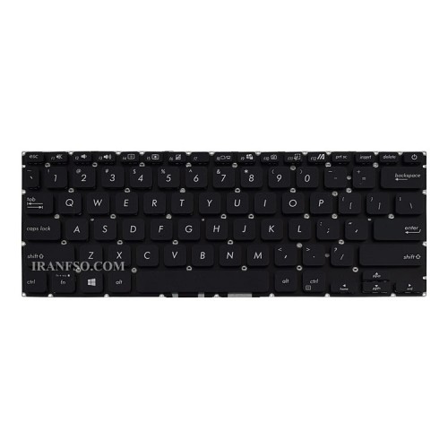 کیبرد لپ تاپ ایسوس VivoBook R423 مشکی-اینترکوچک-بدون فریم با کلید پاور