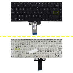 کیبرد لپ تاپ ایسوس VivoBook S433 مشکی-اینترکوچک-بدون بک لایت-بدون فریم با کلید پاور