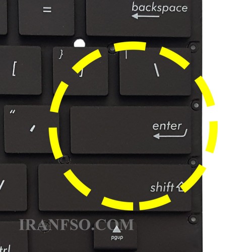 کیبرد لپ تاپ ایسوس ZenBook UX31 مشکی-اینترکوچک-بدون فریم با کلید پاور