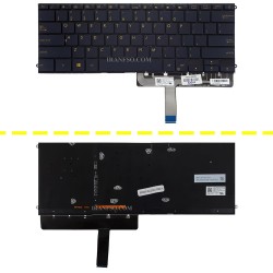 کیبرد لپ تاپ ایسوس ZenBook 3 Delux UX490 سرمه ای-اینترکوچک-بابک لایت-بدون فریم