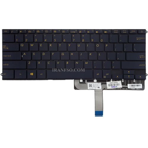 کیبرد لپ تاپ ایسوس ZenBook 3 Delux UX490 سرمه ای-اینترکوچک-بابک لایت-بدون فریم