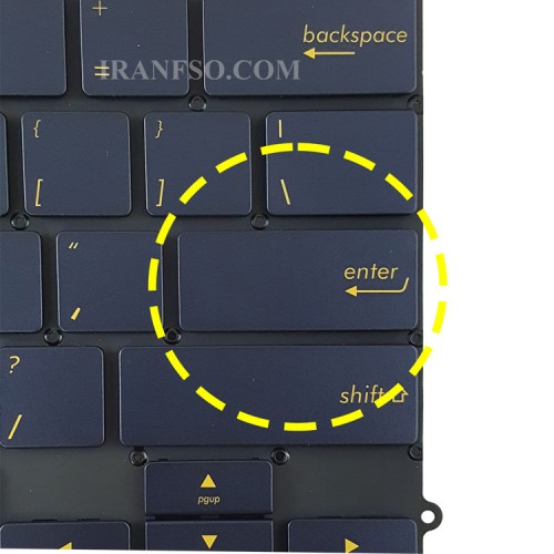 کیبرد لپ تاپ ایسوس ZenBook 3 Delux UX490 سرمه ای-اینترکوچک-بابک لایت-بدون فریم