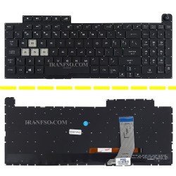 کیبرد لپ تاپ ایسوس ROG Strix G731 مشکی-اینترکوچک-بابک لایت-بدون فریم با کلید پاور