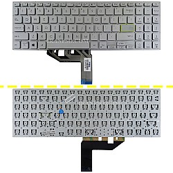 کیبرد لپ تاپ ایسوس VivoBook S15 S531 نقره ای-اینترکوچک-بدون فریم با کلید پاور