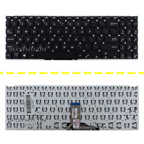 کیبرد لپ تاپ ایسوس VivoBook X509 مشکی-اینترکوچک بدون فریم به همراه کلید پاور
