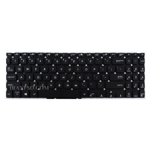 کیبرد لپ تاپ ایسوس VivoBook X509 مشکی-اینترکوچک بدون فریم به همراه کلید پاور