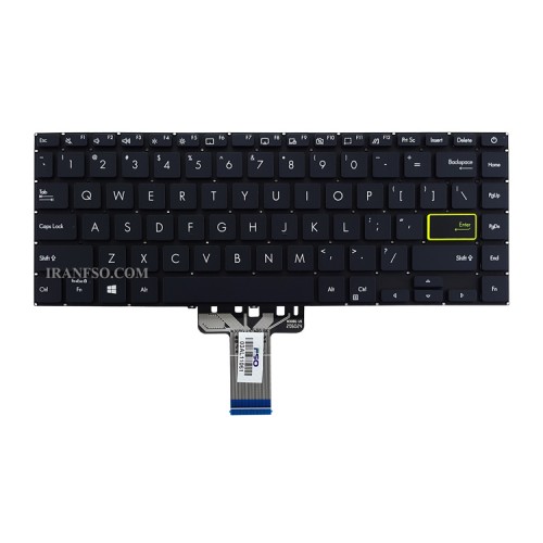 کیبرد لپ تاپ ایسوس VivoBook E410MA مشکی-اینترکوچک بدون فریم به همراه کلید پاور