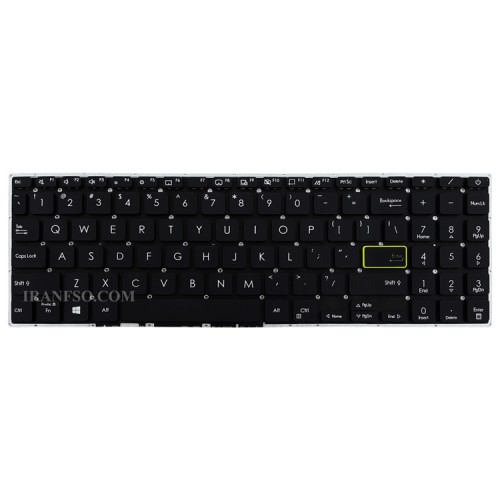 کیبرد لپ تاپ ایسوس VivoBook X521 مشکی-اینترکوچک بدون فریم به همراه کلید پاور