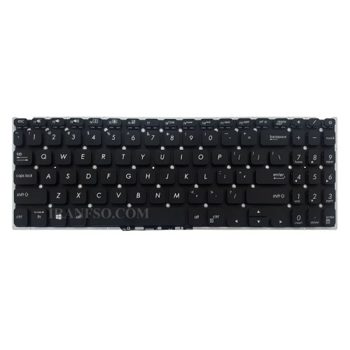 کیبرد لپ تاپ ایسوس VivoBook 15 X512 مشکی-اینترکوچک بدون فریم به همراه کلید پاور