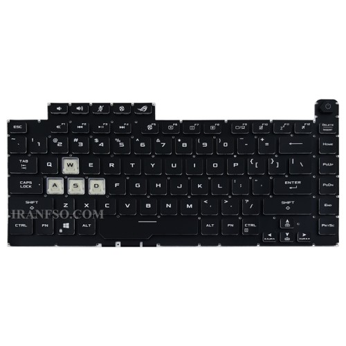 کیبرد لپ تاپ ایسوس ROG Strix G531G مشکی-اینترکوچک-بابک لایت-بدون فریم با کلید پاور