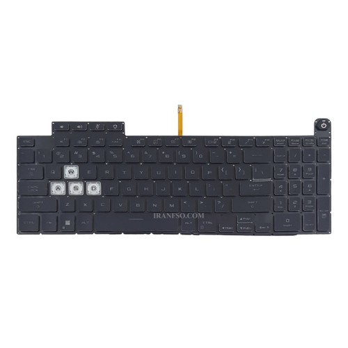 کیبرد لپ تاپ ایسوس TUF Gaming FX507 مشکی-با بک لایت به همراه کلید پاور