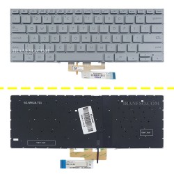 کیبرد لپ تاپ ایسوس ZenBook Flip 14 UX462 نقره ای-اینترکوچک با بک لایت بدون فریم