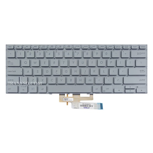 کیبرد لپ تاپ ایسوس ZenBook Flip 14 UX462 نقره ای-اینترکوچک با بک لایت بدون فریم