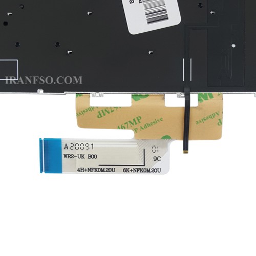 کیبرد لپ تاپ ایسوس ZenBook Flip 14 UX462 نقره ای-اینترکوچک با بک لایت بدون فریم