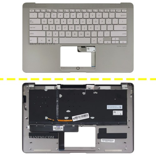 کیبرد لپ تاپ ایسوس ZenBook 3 Delux UX490 رزگلد اینترکوچک-بابک لایت-با قاب C