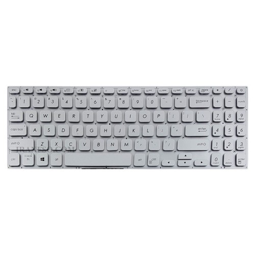 کیبرد لپ تاپ ایسوس VivoBook S15 K530 نقره ای-اینترکوچک بدون فریم به همراه کلید پاور