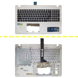 کیبرد لپ تاپ ایسوس X552 مشکی با قاب C سفید اینتر کوچک-دست دوم