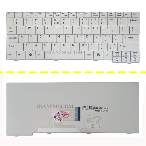کیبرد لپ تاپ ایسر Aspire One سفید