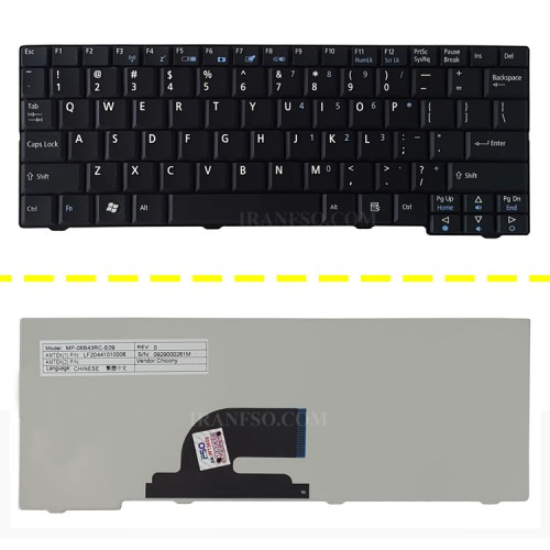 کیبرد لپ تاپ ایسر Aspire One ZG5 مشکی