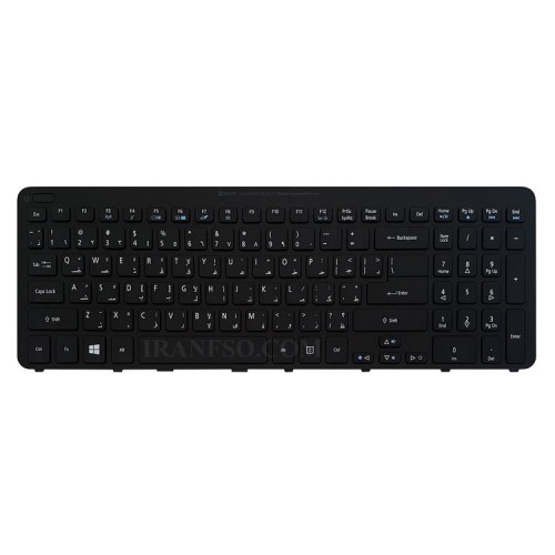 کیبرد لپ تاپ ایسر Aspire V5-571 مشکی با فریم-به همراه کلید پاور