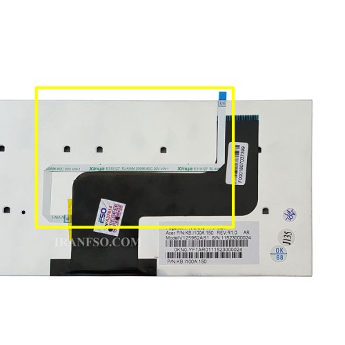 کیبرد لپ تاپ ایسر Iconia W500 مشکی-اینترکوچک باموس بدون فریم
