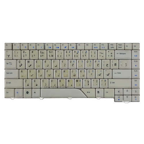 کیبرد لپ تاپ ایسر Aspire 4710-5520-5710 سفید دست دوم