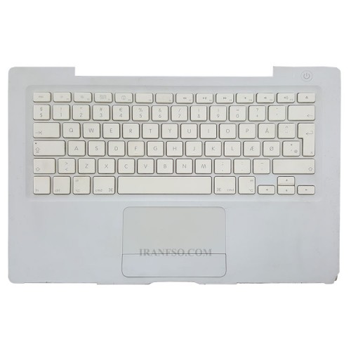 کیبرد لپ تاپ اپل MacBook Pro A1181 سفید با قاب C به همراه تاچ پد دست دوم