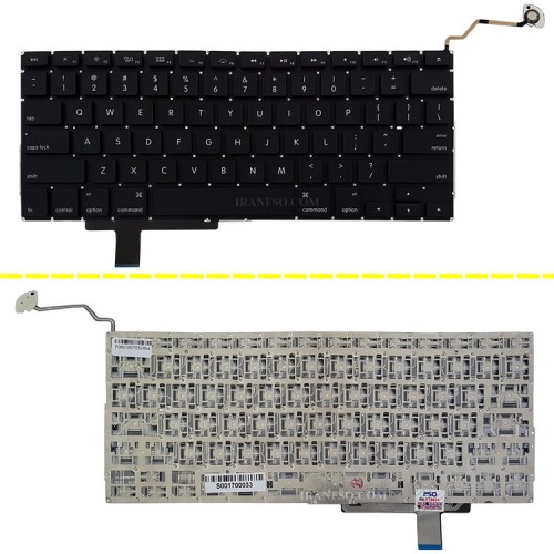 کیبرد لپ تاپ اپل MacBook Pro A1297 مشکی-اینترکوچک به همراه کلید پاور