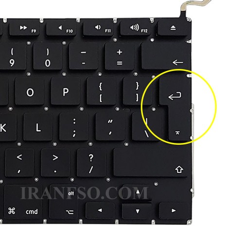 کیبرد لپ تاپ اپل MacBook Pro A1297 مشکی-اینتربزرگ به همراه کلید پاور