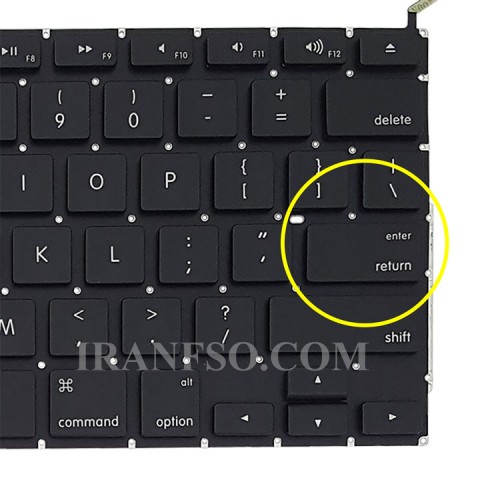 کیبرد لپ تاپ اپل MacBook Pro A1286-LAT08 مشکی-اینترکوچک به همراه کلید پاور