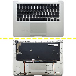 کیبرد لپ تاپ اپل MacBook Air A1237-13 Inch_607-2255-A مشکی با قاب C نقره ای