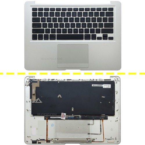 کیبرد لپ تاپ اپل MacBook Air A1237-13 Inch_607-2255-A مشکی با قاب C نقره ای