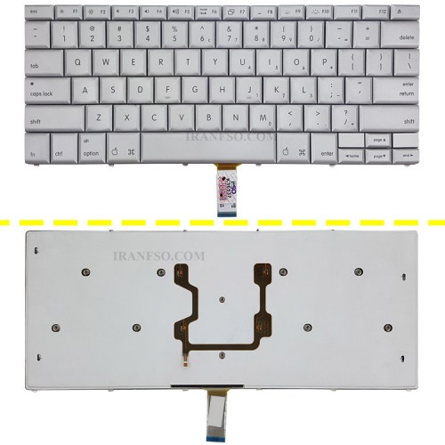 کیبرد لپ تاپ اپل MacBook Pro A1221 با بک لایت