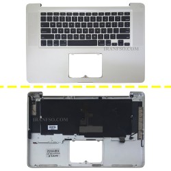کیبرد لپ تاپ اپل MacBook Pro A1286_2011 با قاب C نقره ای اینترکوچک-دست دوم