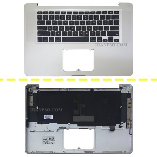کیبرد لپ تاپ اپل MacBook Pro A1286_2011 با قاب C نقره ای اینترکوچک-دست دوم