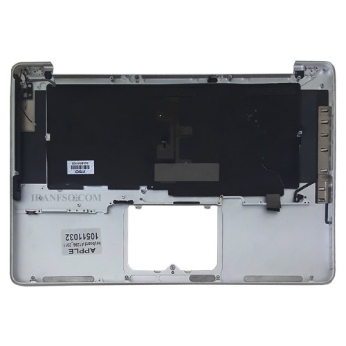 کیبرد لپ تاپ اپل MacBook Pro A1286_2011 با قاب C نقره ای اینترکوچک-دست دوم