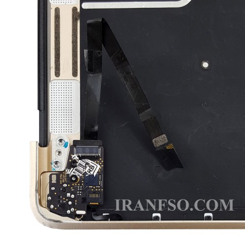 کیبرد لپ تاپ اپل MacBook A1534_2015 مشکی با قاب C طلایی به همراه تاچ پد دست دوم