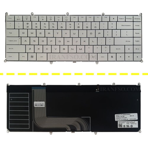 کیبرد لپ تاپ دل XPS Adamo13 نقره ای