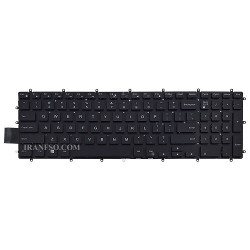 کیبرد لپ تاپ دل Inspiron 15-5567 مشکی-اینترکوچک با بک لایت-بدون فریم