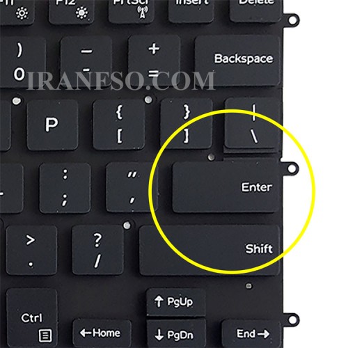 کیبرد لپ تاپ دل Inspiron 13-5000 مشکی-اینترکوچک-بدون فریم