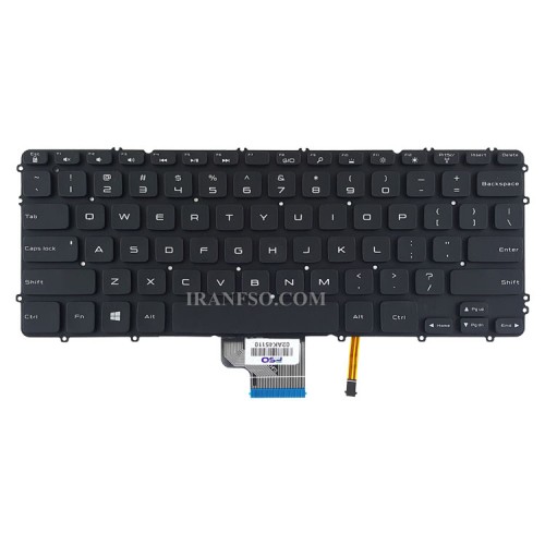کیبرد لپ تاپ دل XPS 15 9530 مشکی-اینترکوچک-بابک لایت-بدون فریم